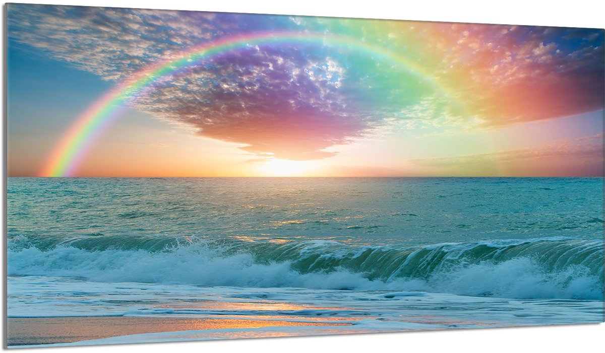 TMK ArtDeko - Glazen Beschermplaat - 90x52 cm - Morze - Gehard Glas