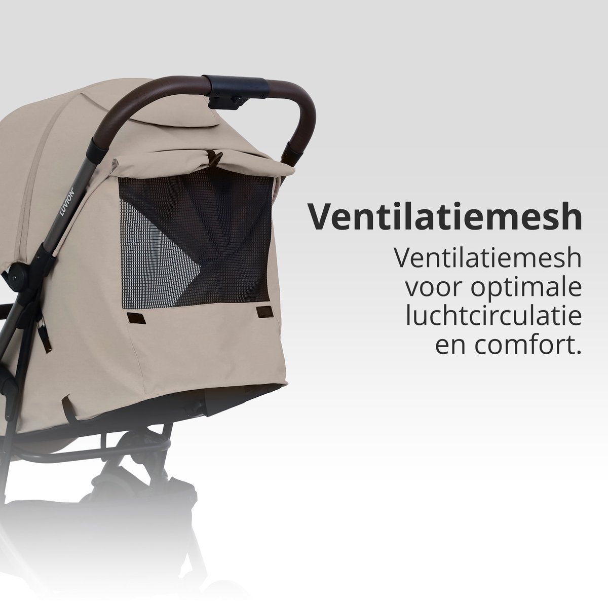 LUVION® Malmö Buggy - Compacte en comfortabele reisbuggy - Inklapbaar - Inclusief Travel Bag - Beige – foto 8