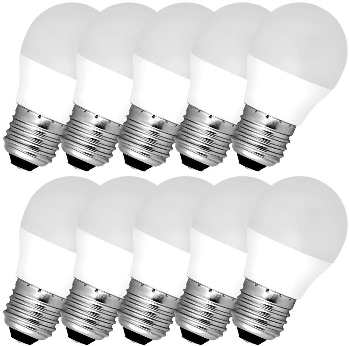 Kwazar Luminaire 10x LED-lampen Melkglas E27 G45 4W Neutraal wit Edison Vintage