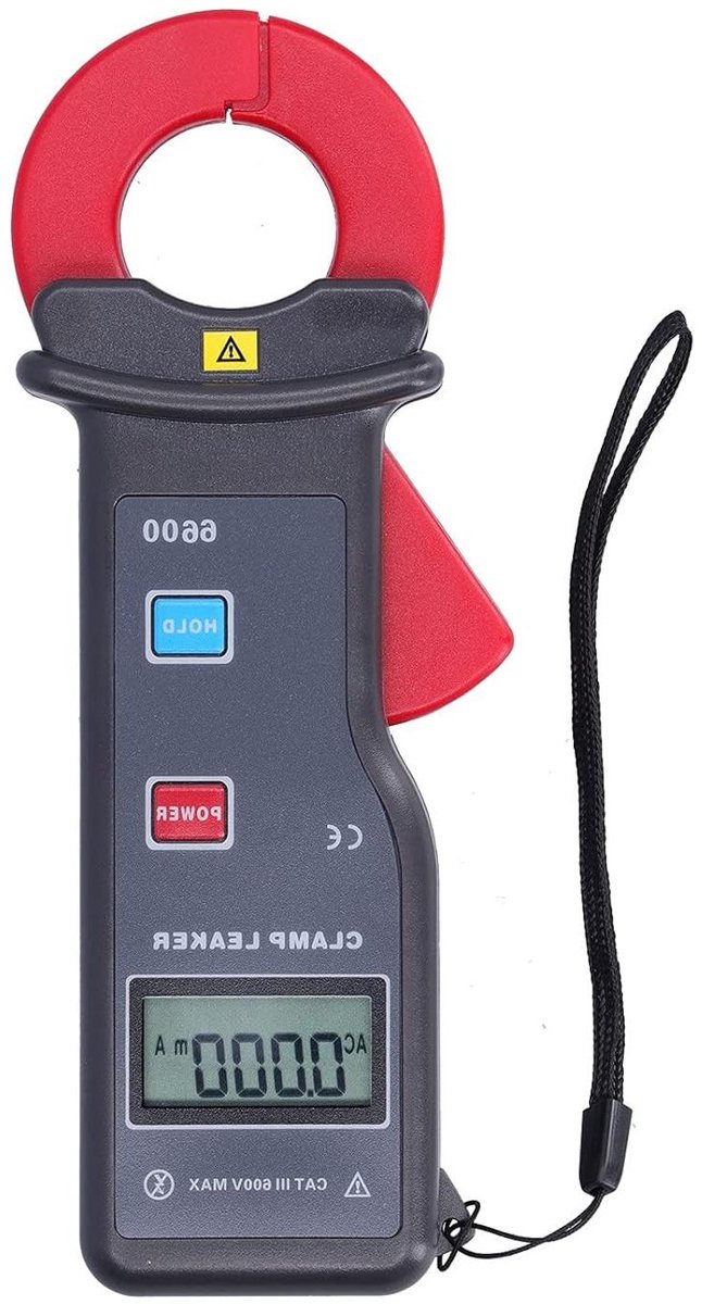Stroomtang Tester - Ampèremeter Lekstroomtang - Elektrische Metingen - Sterke Anti-interferentie - AC 600A - Grijs