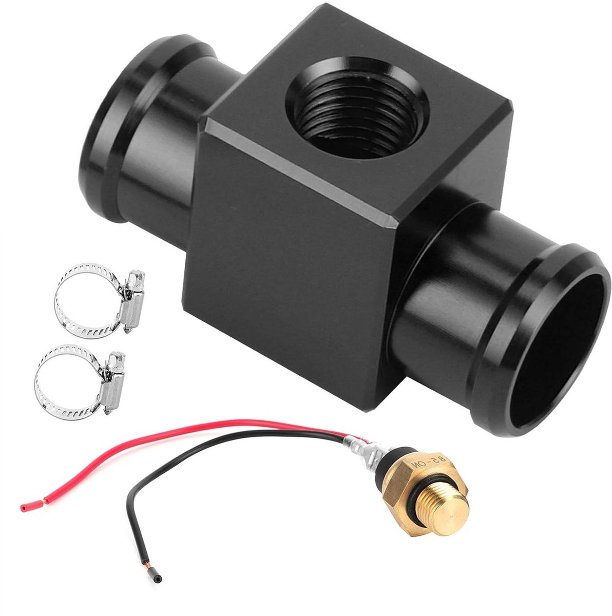 Temperatuurschakelaar - Thermostaat Sensor - Motorkoeling Monitoren - Aluminiumlegering - 10mm - Zwart