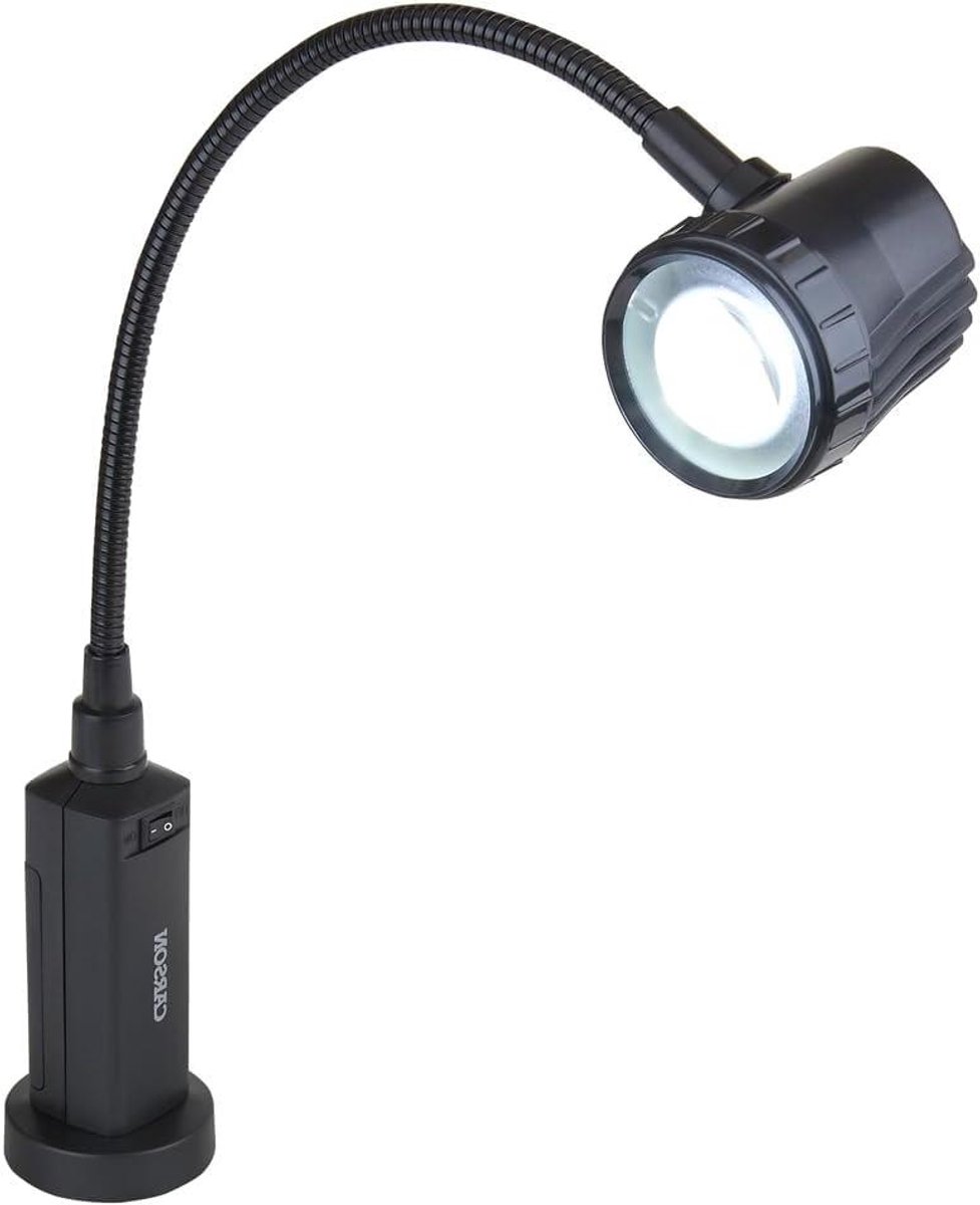 Taaklamp Flexibel - Werkverlichting LED - Hobby Handwerk - Magnetische Basis - 8 cm Diameter - Zwart