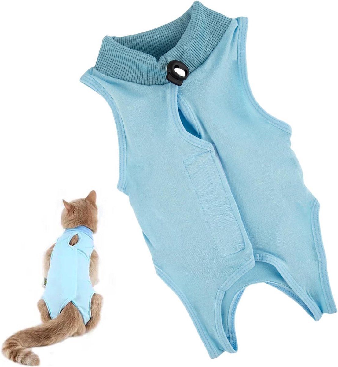 Professionele Kat Body voor Chirurgisch Herstel - Ademend Kledingstuk voor Abdominale Wonden, Medische Kattenharnas en Sweater voor Huisdieren