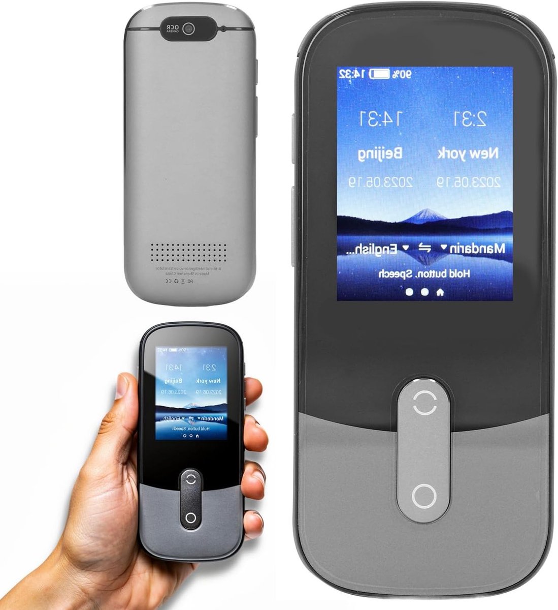 Draagbare vertaler met 2.4 inch TFT-scherm, 119 talen, offline fototranslatie en hoge nauwkeurigheid voor reizen, leren en zakelijk gebruik