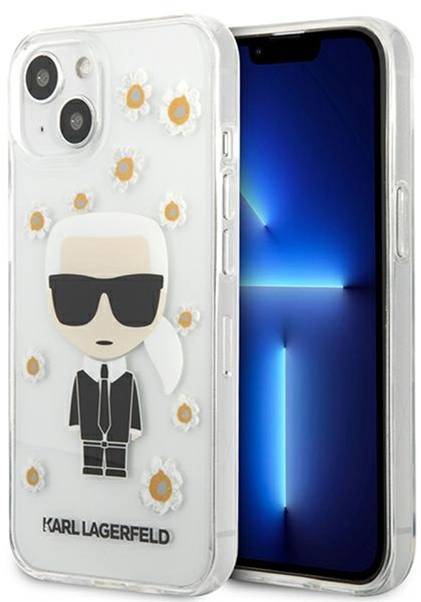 Karl - Lagerfeld - KLHCP13SHFLT iPhone - 13 - mini - 5.4 - transparant - Bloem - Ikonik - Karl