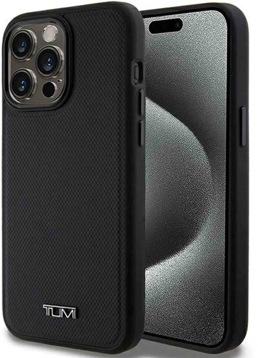 Tumi Serie - Leren iPhone Hoesje - iPhone 15 Pro Max - MagSafe - Zwart