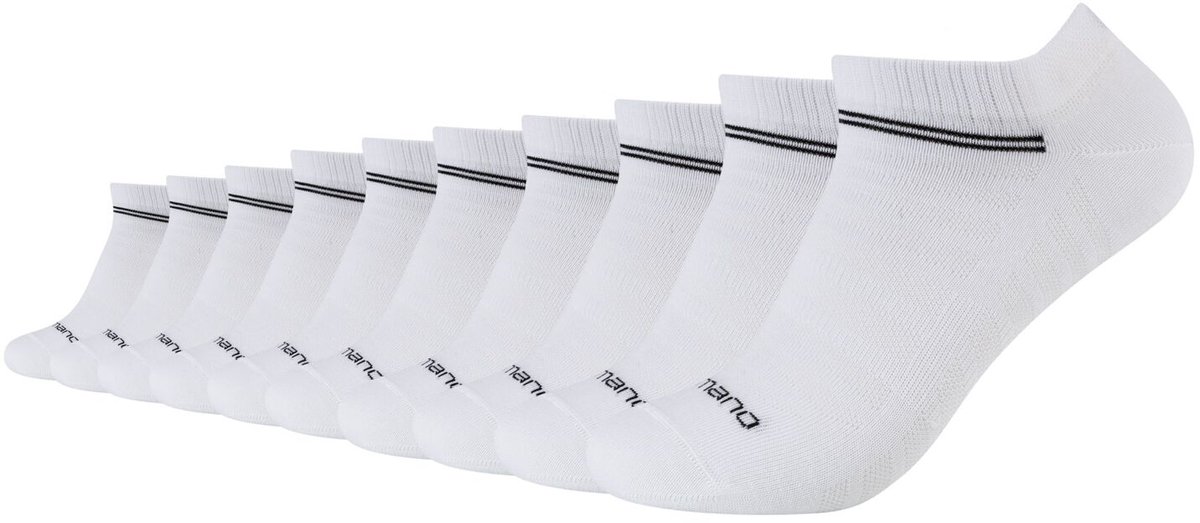 camano, Unisex sokken, camano, mesh-ventilatie, zonder compressie, ondersteuning van de voetboog, gekamd katoen, verstevigde hiel, verstevigde teen, zachte teen naden, 10-pack, sneakersokken, comfortabel, ademend.