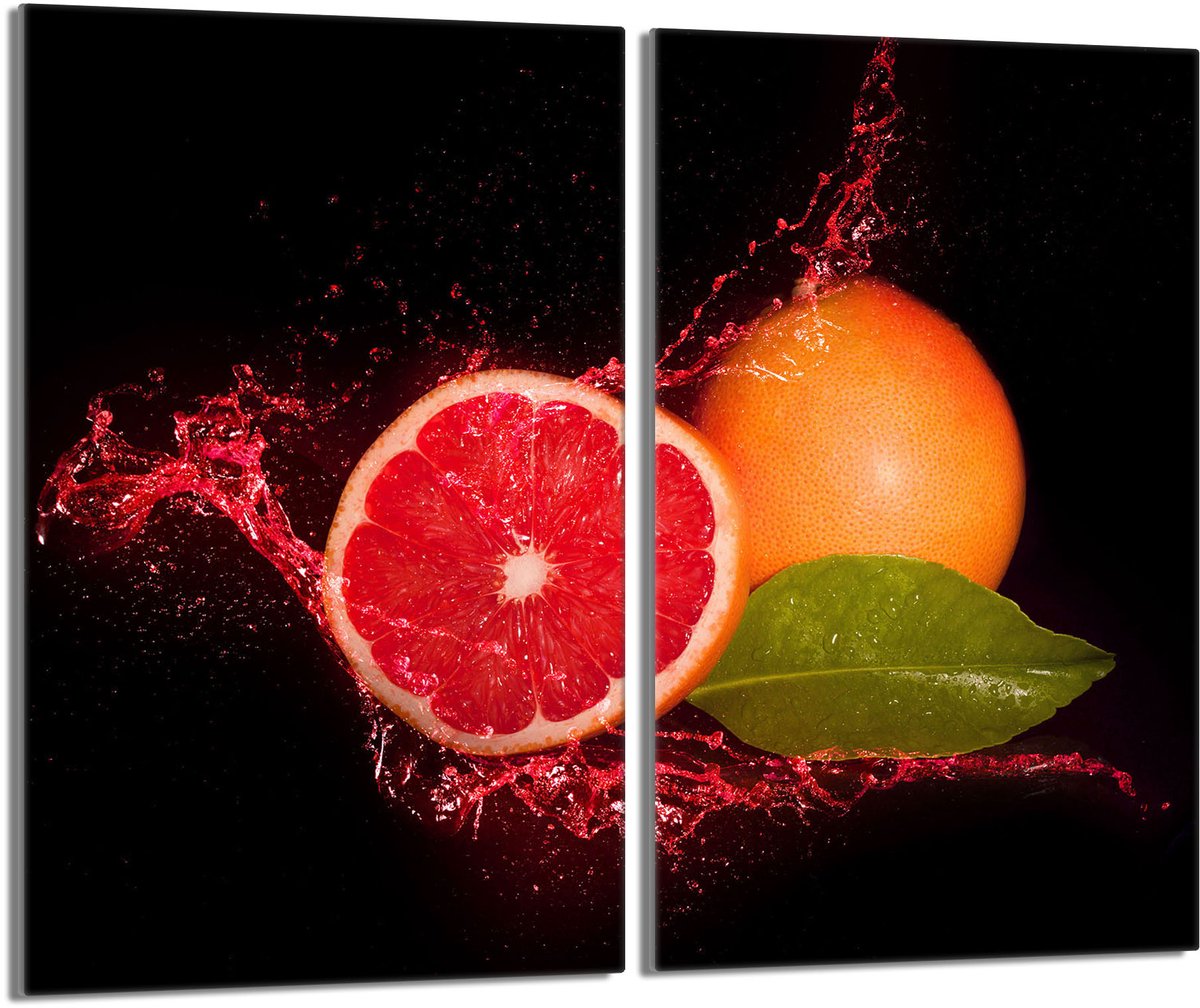 TMK ArtDeko Serie - Glasplaat voor fornuis - 30x52 cm - Grejpfrut