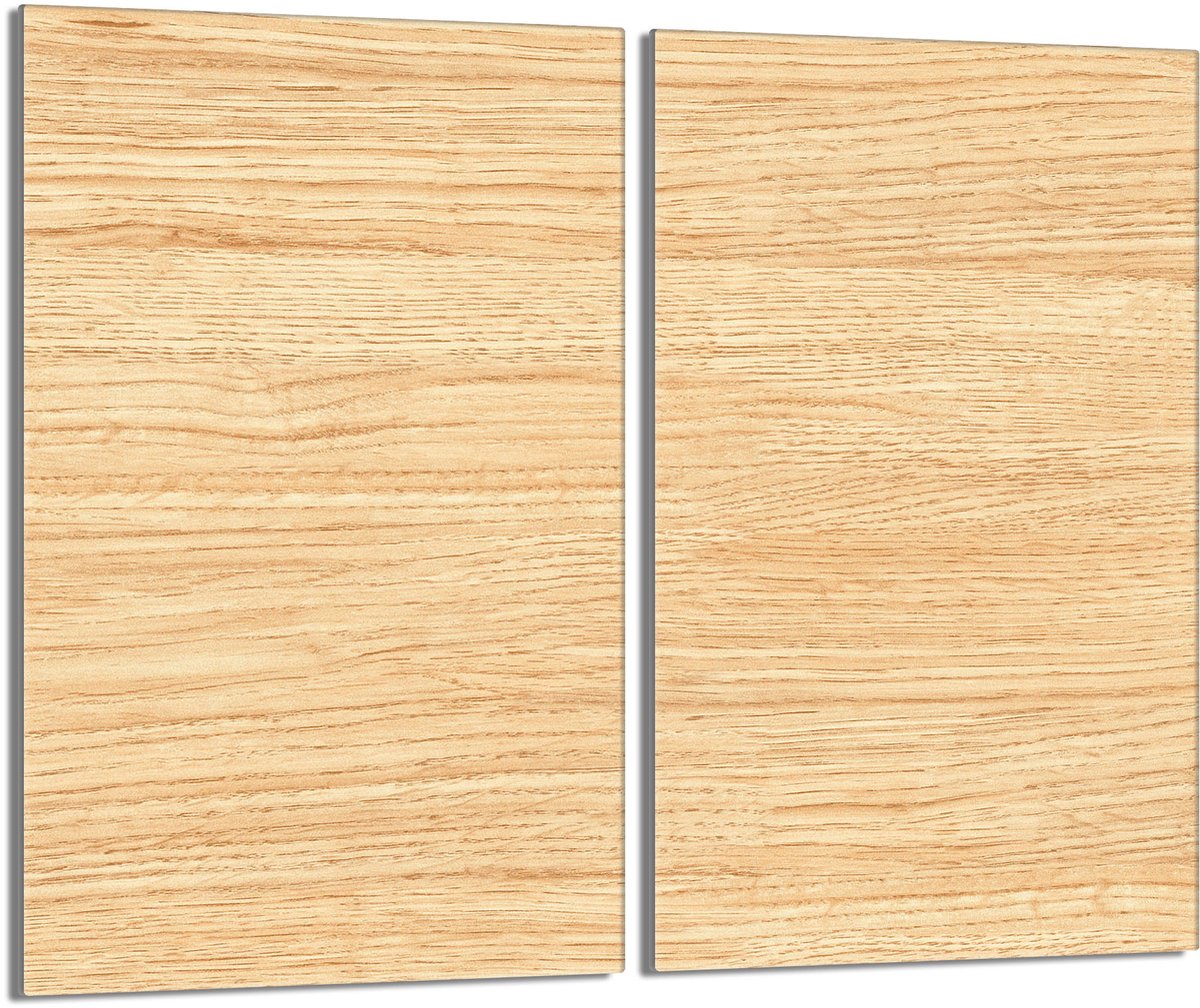 TMK ArtDeko - Serie - Glazen Beschermplaat - 30x52cm - Houten Motief