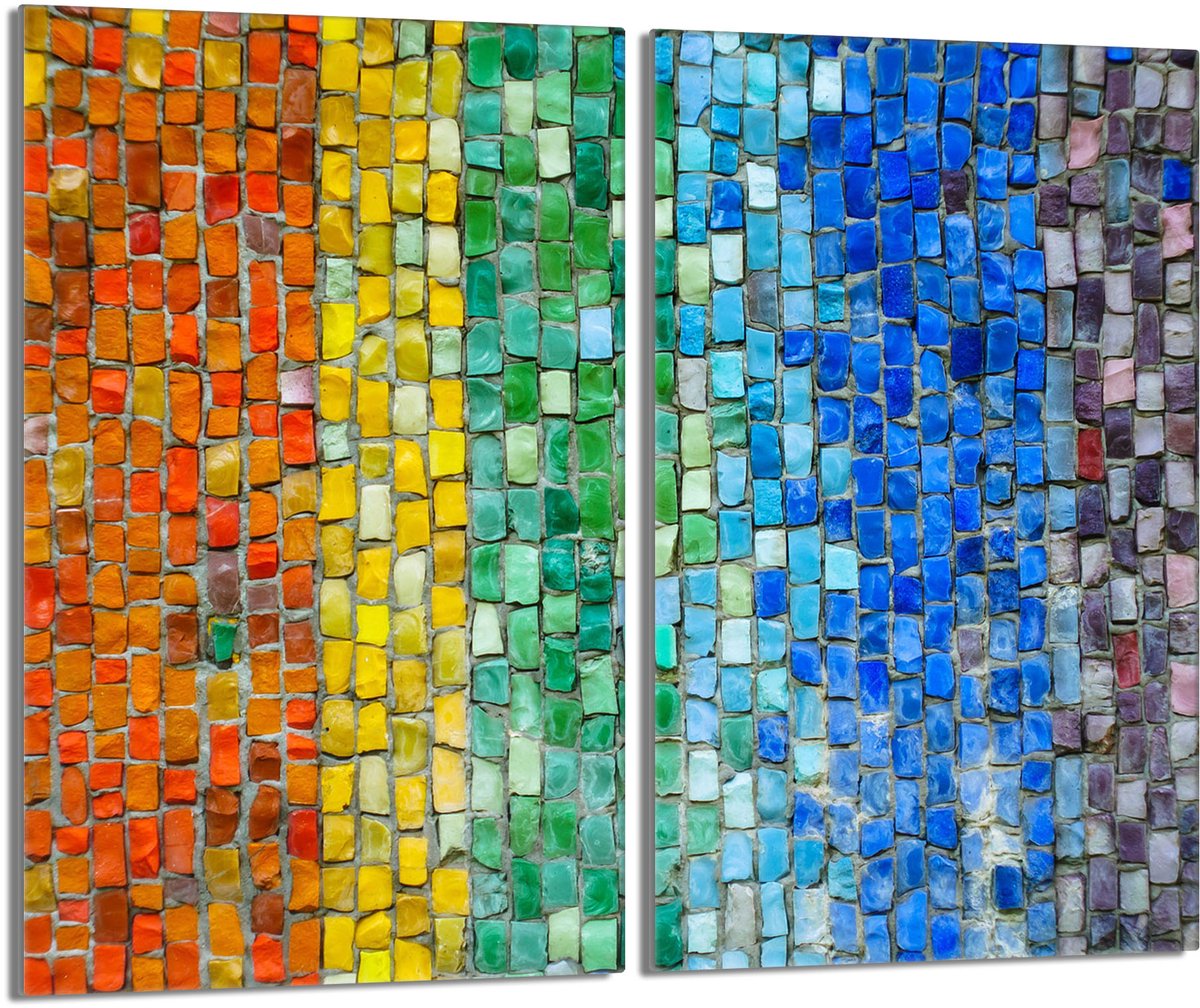 TMK ArtDeko - Multifunctionele Kookplaatbescherming - Hartglas - 2x30x52 cm - Kleurvol