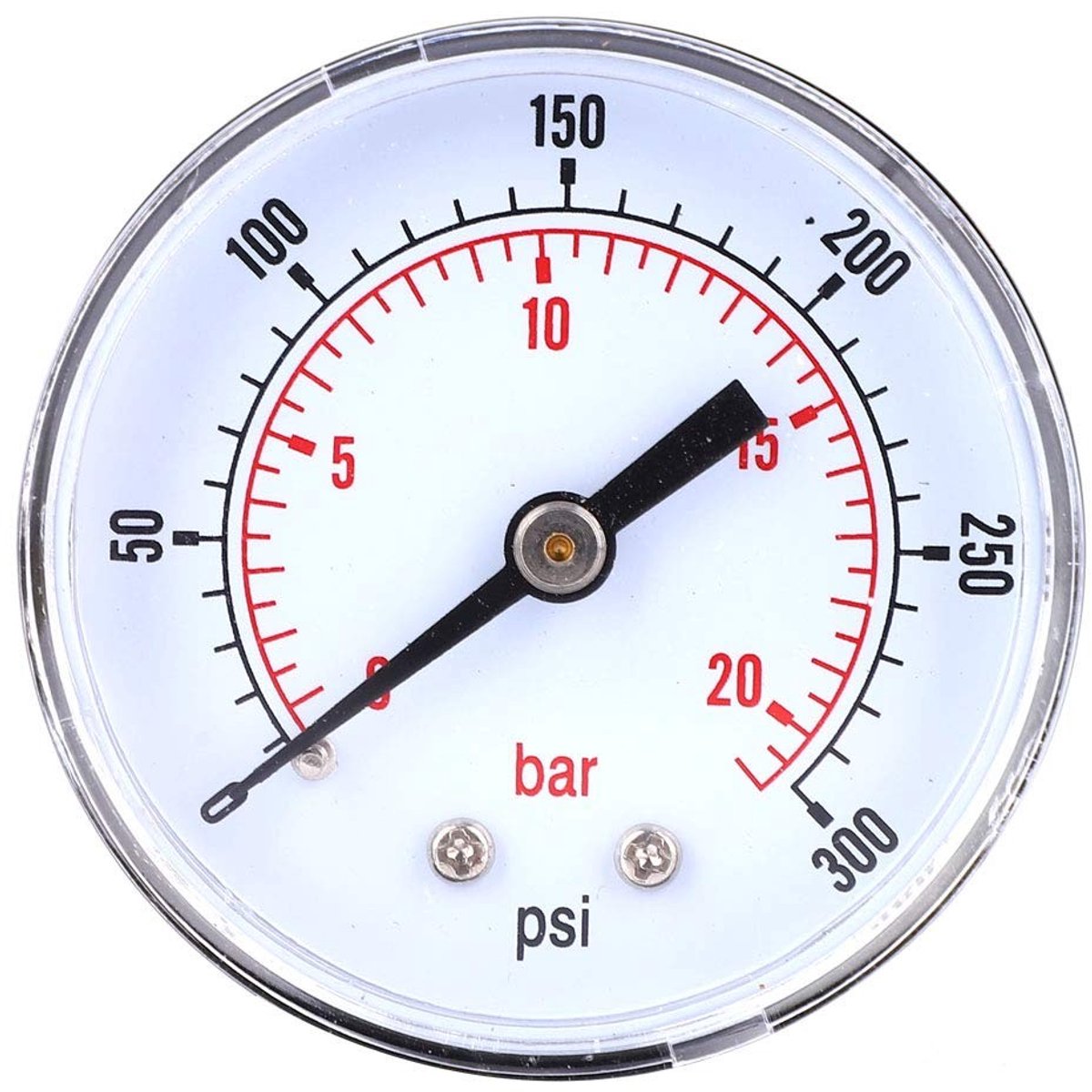 Allecto - Drukmeter - Manometer voor Lucht Water Olie en Gas - 50mm - 1/8 BSPT Aansluiting - Precisie Meting - Geschikt voor Diverse Toepassingen -...