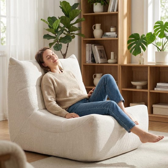MODFU - Fauteuil - Modulair En Ergonomisch - Voor Woonkamer Of Slaapkamer - Chenille - Beige
