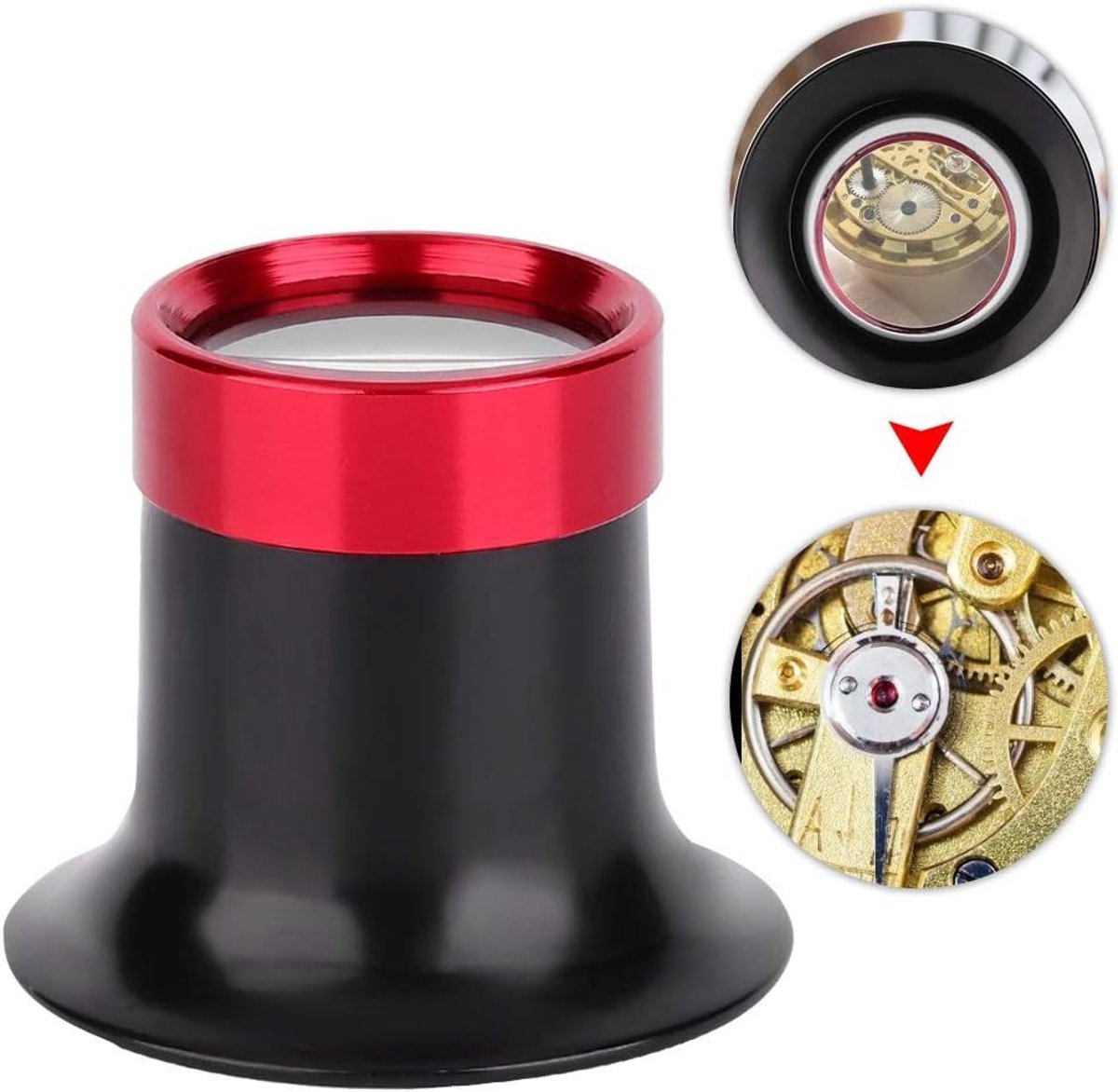 10 x Sloop voor Horlogemakers, Aluminium Loupe, Monoculaire Vergrootglazen voor Horloge- en Sieradenreparatie, Perfect voor Hobby