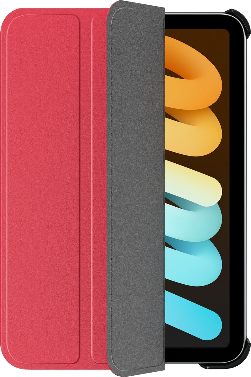 Just in Case tablet Hoes geschikt voor iPad Mini 7 (2024) - TriFold Bookcase - Rood
