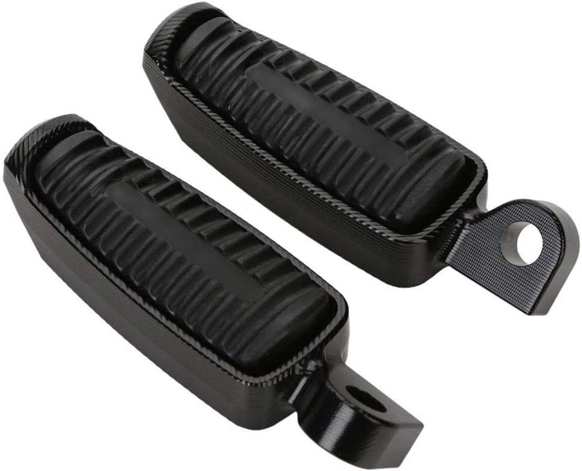 Motorfiets Voetsteunen - Motorsteunen V-Rod - Comfortabel Rijden - Antislip Gekarteld Oppervlak - 45 graden - Zwart