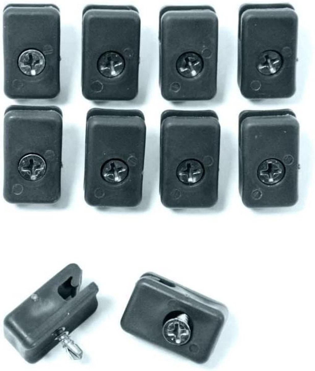 Montagetoebehoren Hekset - Hek accessoires - Omheining Plaatsen - UV- en Vorstbestendig - 34 mm diameter - Antraciet