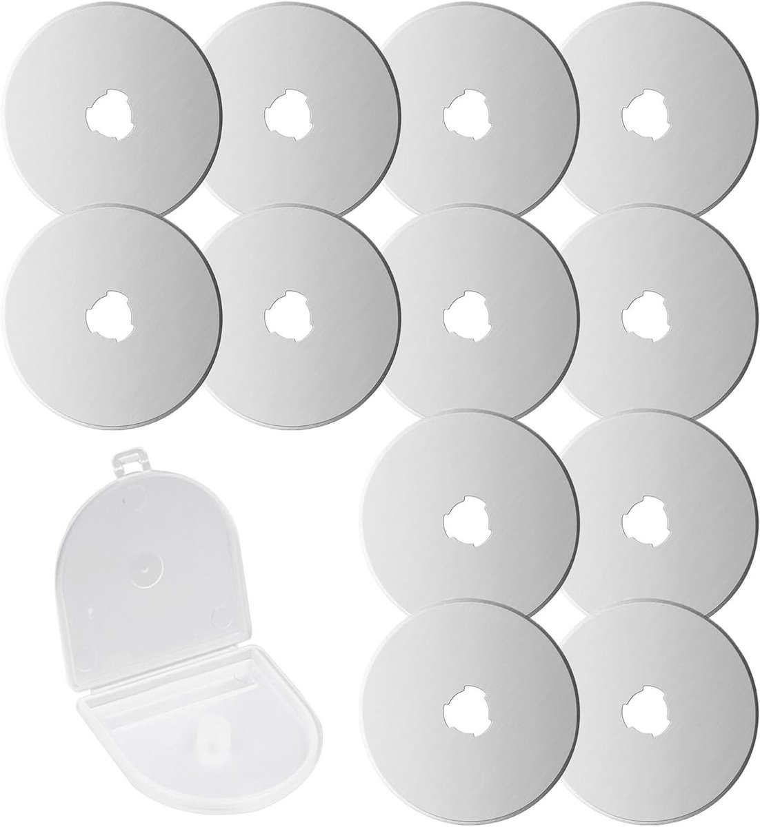 Reserve Snijbladen voor Carving Knife - 12 Stuks, 45 mm, Rotating Blade voor Quilten, Papier, Stof en Scrapbooking