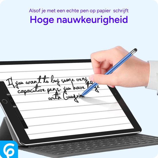 SBG Universele Stylus Pen - Geschikt voor Telefoon Tablet en iPad - Twee zachte punten - Blauw — afbeelding 4