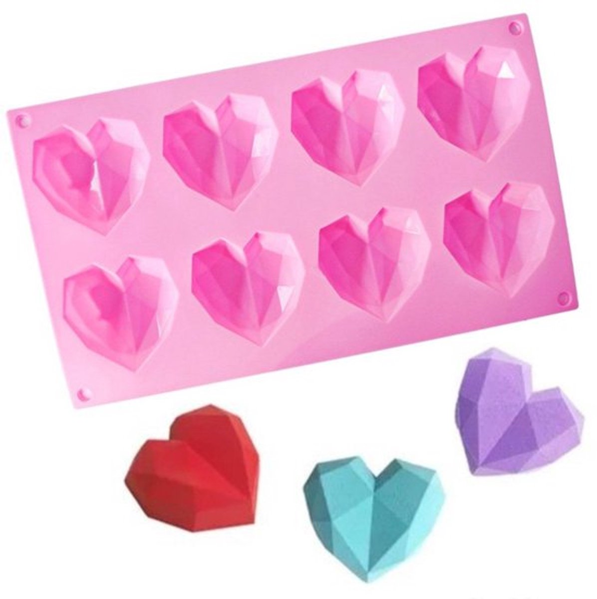 IJsblokjes vorm hartjes - Chocoladevorm hart - Bakvorm - IJsklontjes mal - Makkelijk uitduwen - IJs blokjes maken - Chocolade / zeep maken - Zeepvorm - Vormpjes maken - Ice cube tray - Mold - Jonyx