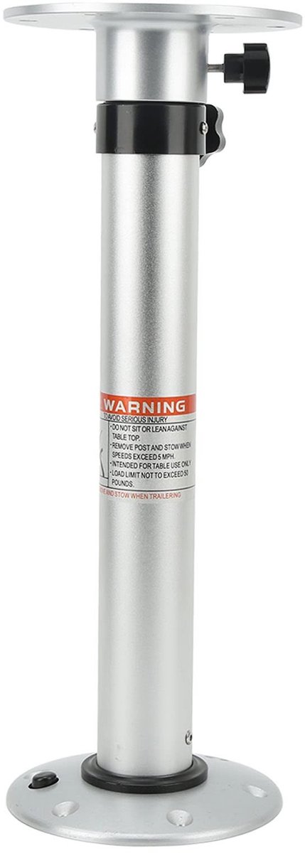 ONF3 - Verstelbare Tafelstandaard - Aluminium Voetstuk - Hoogte Verstelbaar - 490mm tot 745mm - Geschikt voor Bootjacht - Ideaal voor Camper en ...