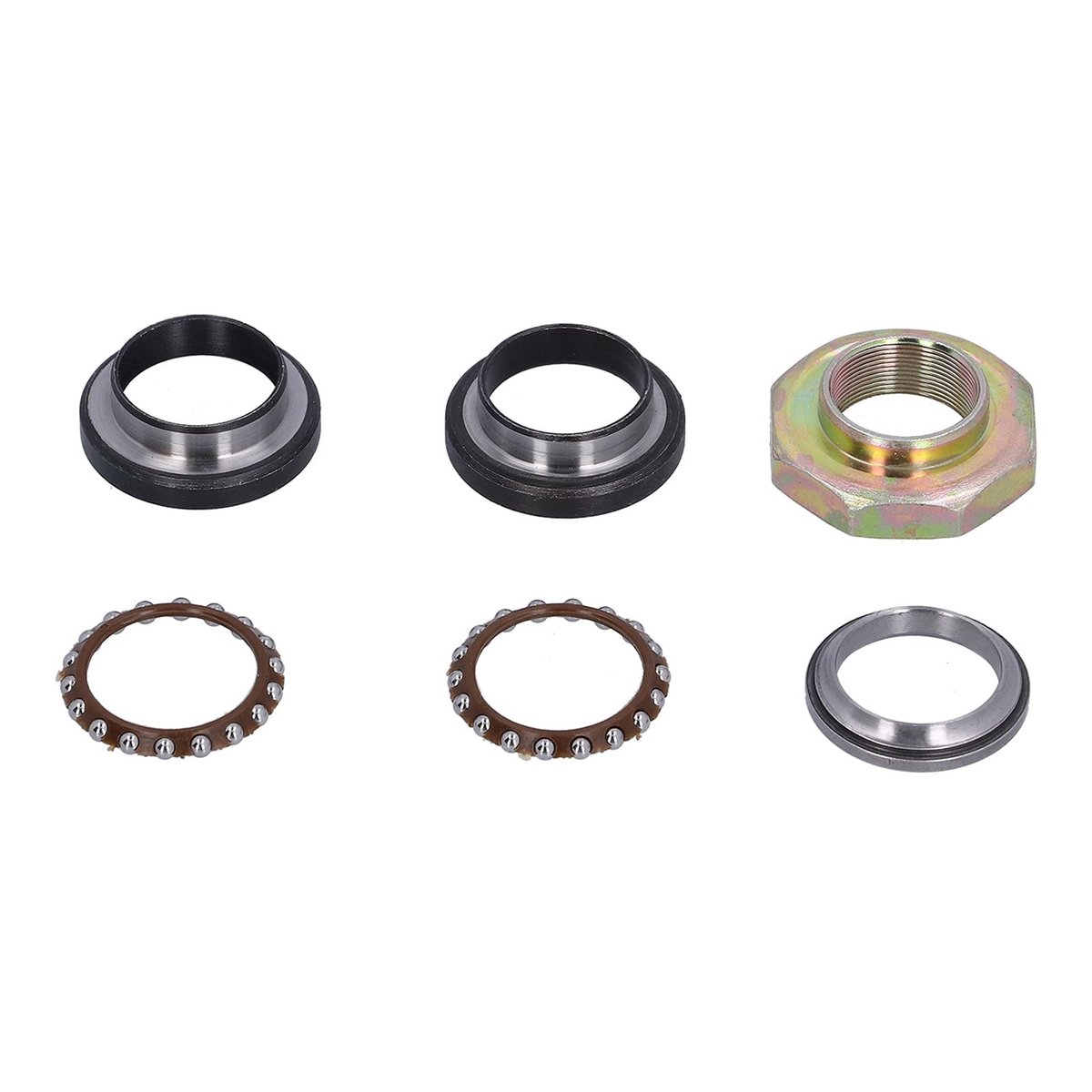 SPHProducts - Stuurlagerringset - Vervangingsset voor PW 50 - Hoogwaardige metaalconstructie - Inclusief 6 ringen - Ideaal voor onderhoud en reparatie