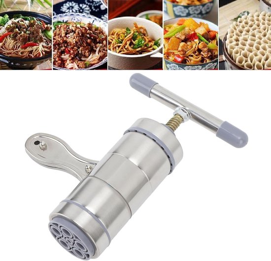 By shayne - Noedelmaker - Handheld Pastamaker - Multifunctioneel Gebruik - Roestvrijstaal - Pastapersmaker Om Te Koken - Instelbare Dikte - Geschikt . van by-shayne — afbeelding 3