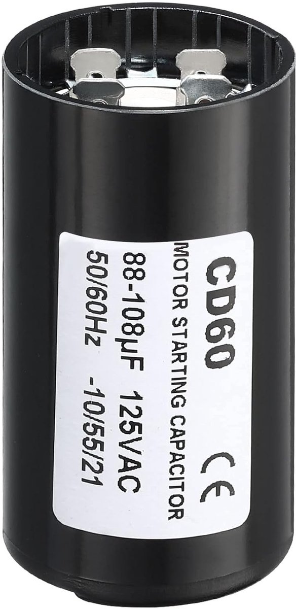 Engine Start Capacitor 88-108uF/Mfd 125V 50/60Hz CD60 Capacitor - Motor Starter - Electric Motor Gear Capacitor