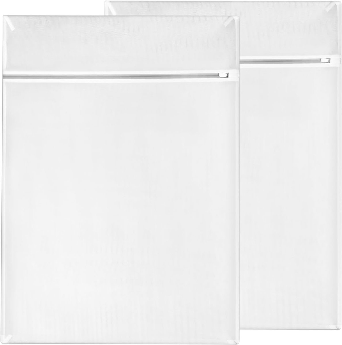 2 Stuks Waszakken van Mesh, 80x60 cm met Rits, Ideaal voor Truien, Jassen en Reisorganisatie