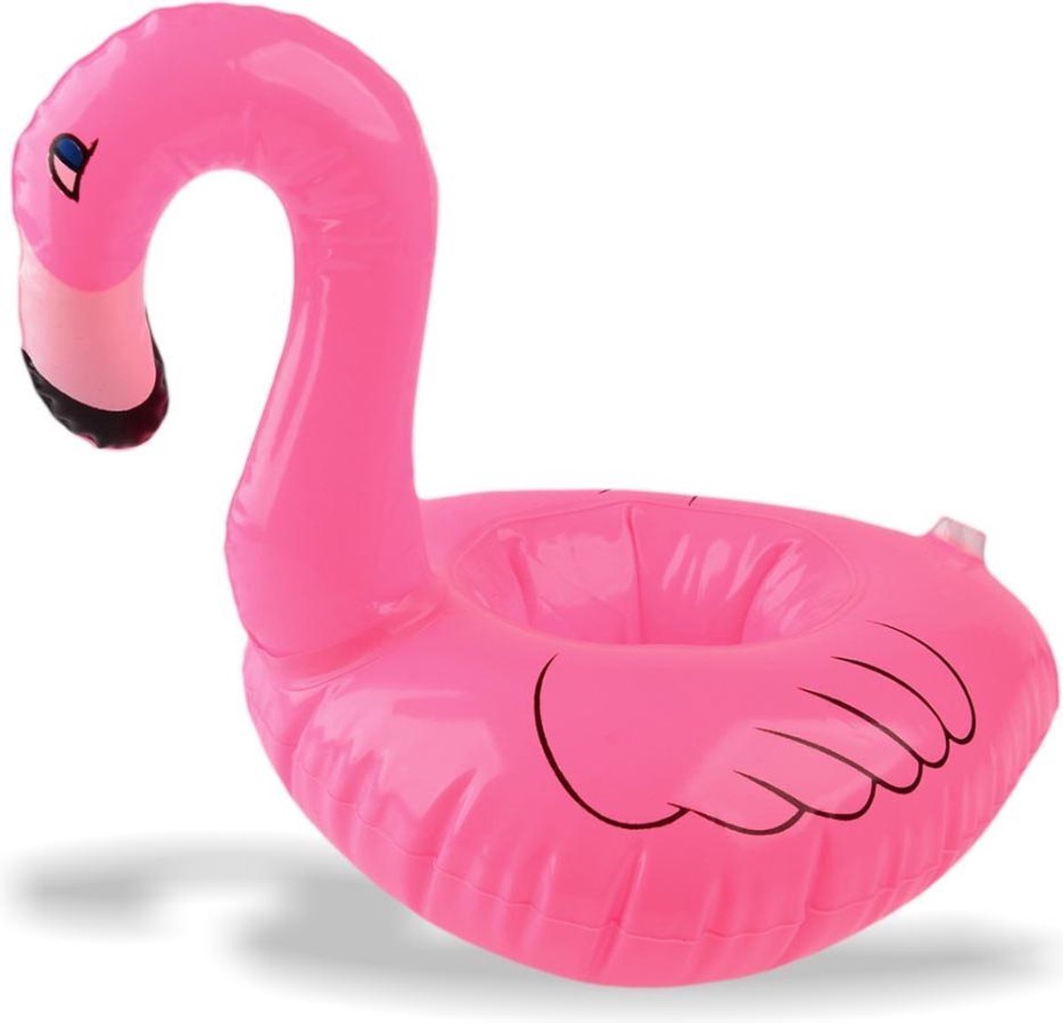 Bekerhouder flamingo - Drijvende drankjeshouder - Zwembad - Drink holder - Cup float - Opblaasbaar - Bad - Roze - 18 cm - 1 stuk - Jonyx
