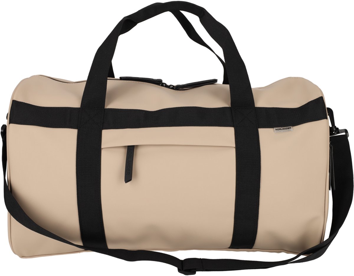 NORLÄNDER Dull PU Sporttas Eco Lining Taupe - Waterafstotende Vegan Leren Reistas met Duurzame Binnenvoering