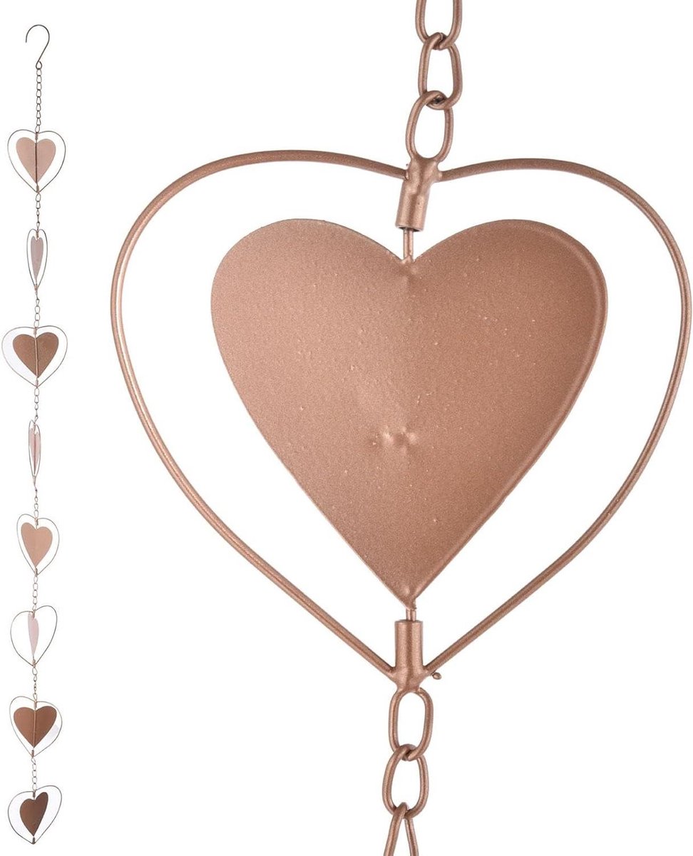 Regenketting Metaal - Decoratieve Regenpijp - Water Afvoeren - Moderne Matzwarte Afwerking - 120 cm Lengte - Zwart