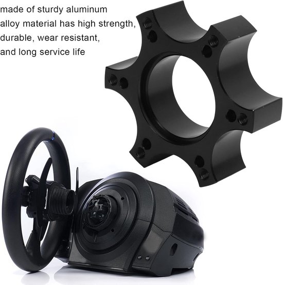 Stuurwiel adapterplaat - Race stuur adapter - Preciezer rijden - Aluminium legering - 70 mm gatafstand - Zilver van Merkloos — afbeelding 5