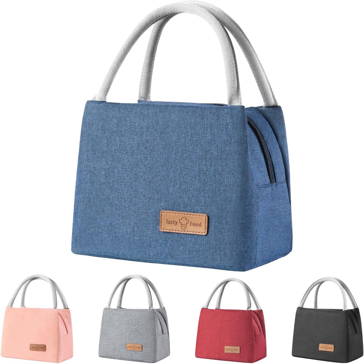 Geïsoleerde Lunchtas - Waterdichte Lunchbox - Koeltas voor Vrouwen en Mannen - Draagbare Lunchbag voor Werk School Kantoor Picknick Snacktas (Blauw)