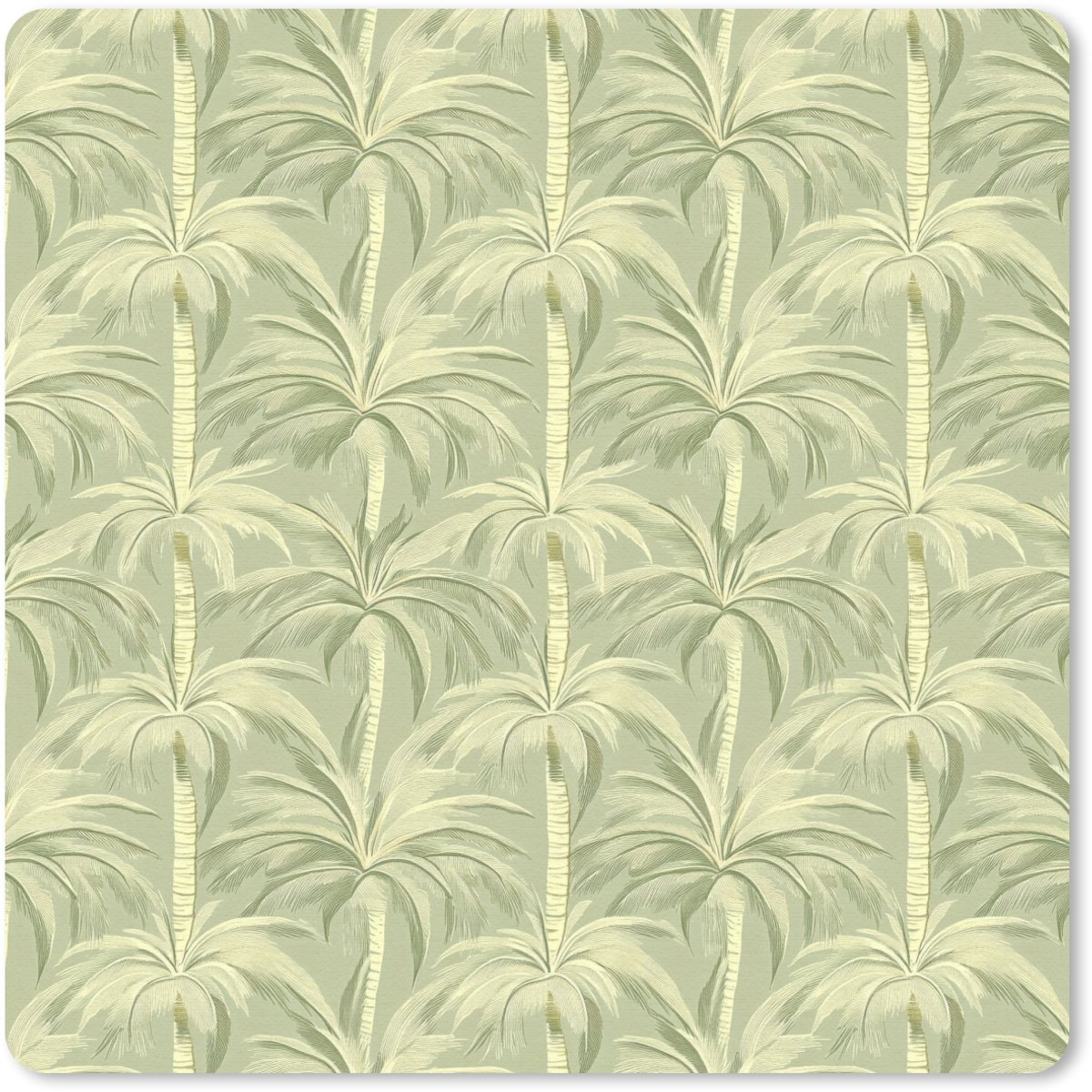 Muismat 30x30 cm - Mousepad Palmwoud - Tropisch - Groen - Muismatten