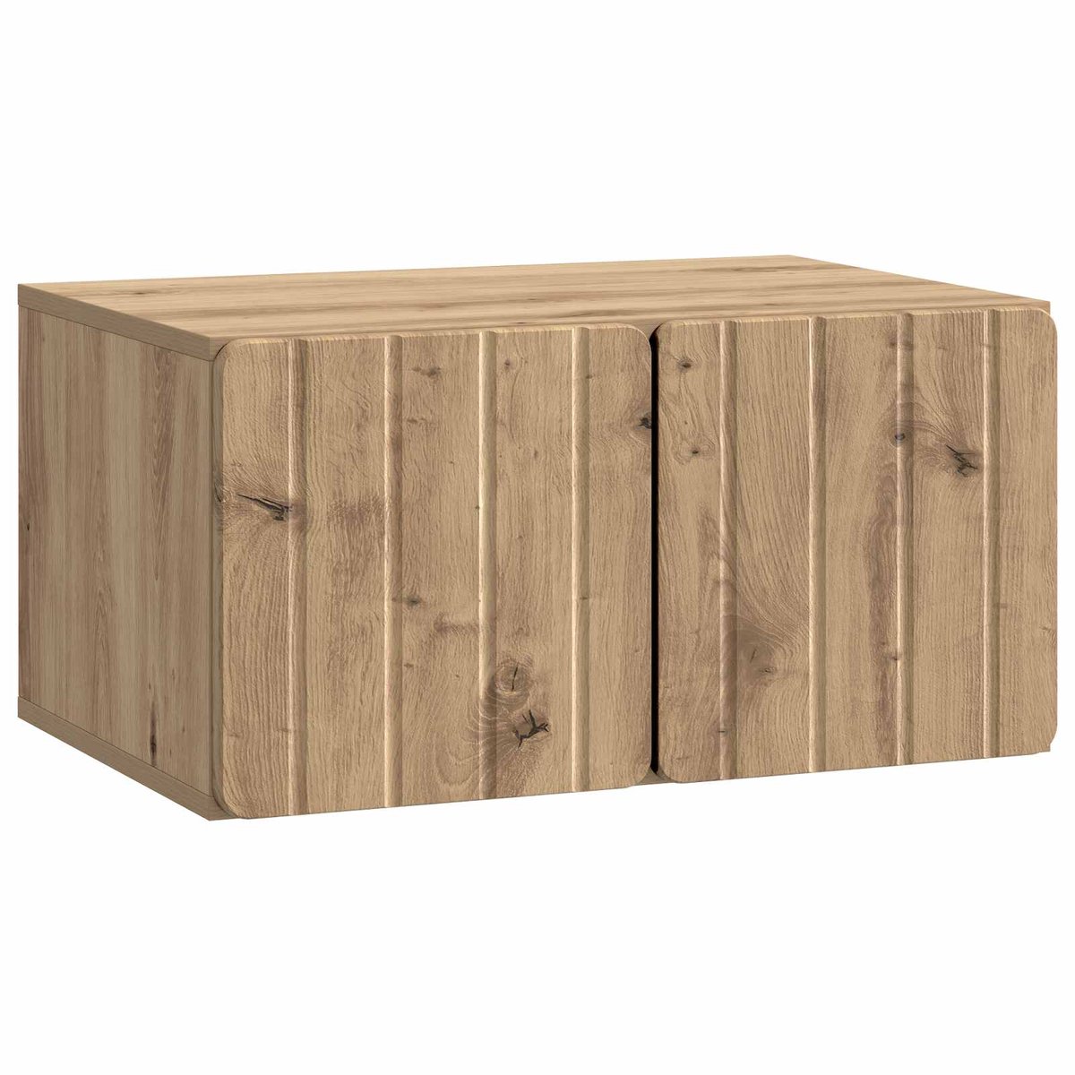 vidaXL - Wandmontage - TV-kast - 59,5 - x - 41 - x - 30 - cm - Artisanaal - eiken