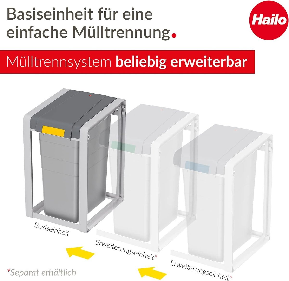 Afvalscheidingssysteem Hailo ProfiLine Öko XL 0935-202