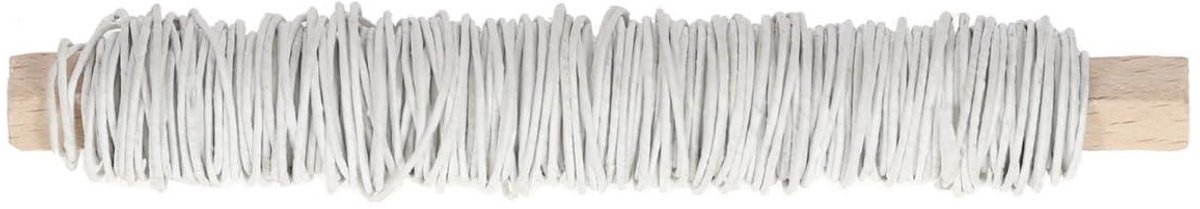 Papierdraad - Decodraad knutselen - Bloemstukken decoreren - Zacht gegloeide draad - 50 gram 20 meter - Wit