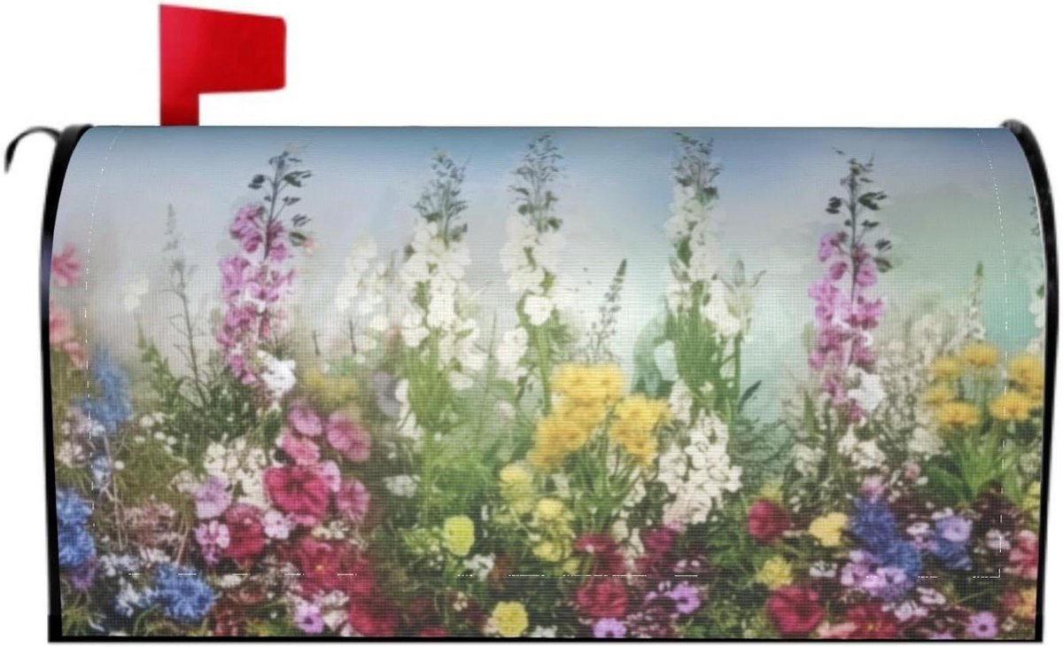 Brievenbus Cover - Bloemen Decoratie - Tuin Aankleden - Magnetische Bevestiging - Standaard Maat - Multicolor