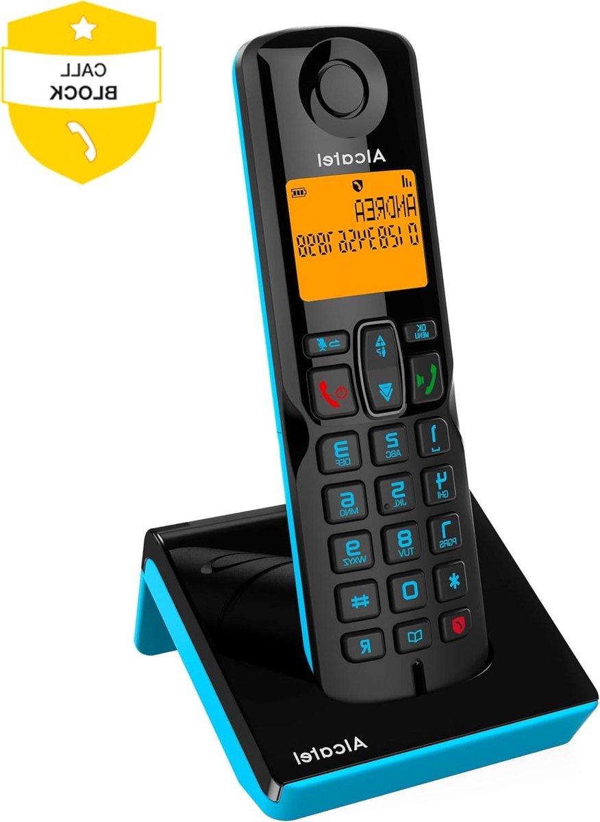 Draadloze Telefoon - DECT Telefoon - Thuisgebruik - Nummerherkenning - 100 Gram - Blauw