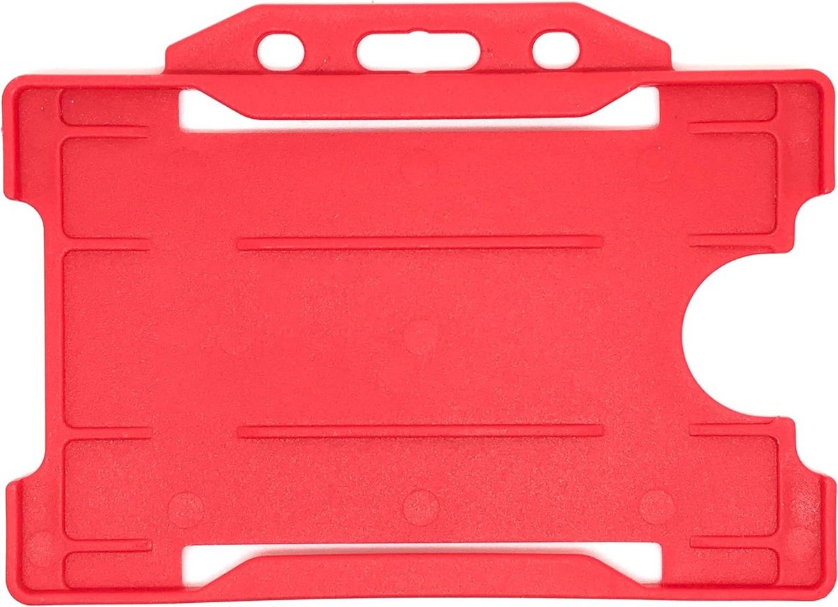 Badge Houder - Kaarthouder ID - Veilig Identificeren - Gemaakt van gerecycled plastic - Standaard formaat - Rood