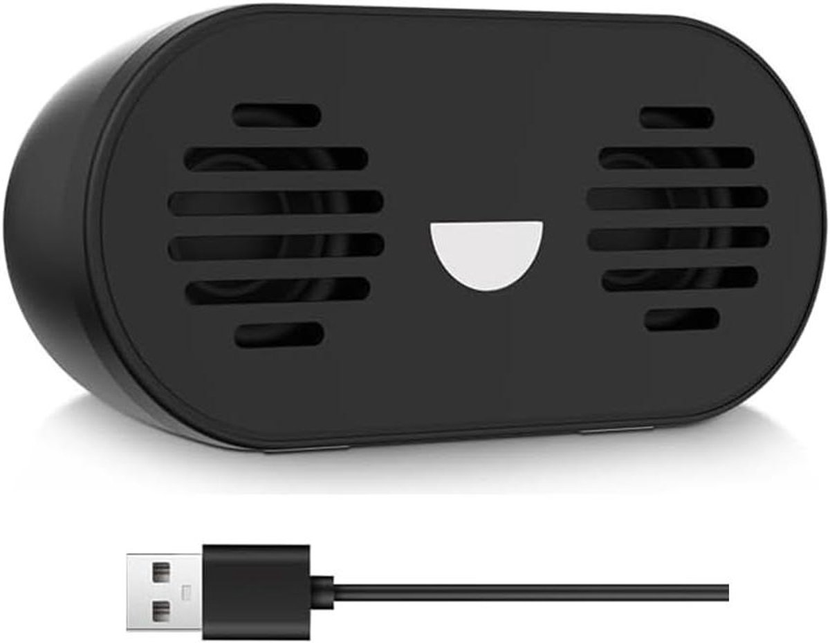 Mini Computer Luidsprekers - Desktop Geluid - Muziek Luisteren - Kleurrijke LED Verlichting - Compact Formaat - Zwart