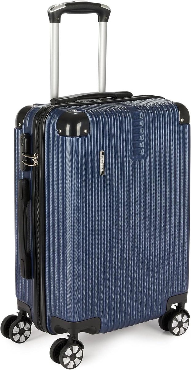 Reiskoffer Trolley - Harde Koffer - Reizen Zonder Zorgen - Geïntegreerd Cijferslot - 56 cm - Blauw