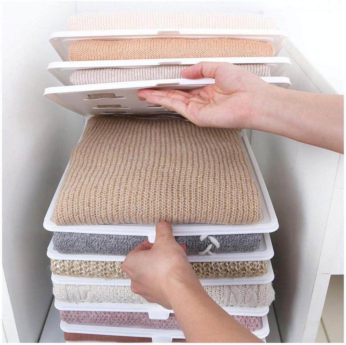 Kleding Organizer - Kleding Stapelaar - Kast Ordenen - Stapelbare Verdelers - 10 Laags - Nr.A2