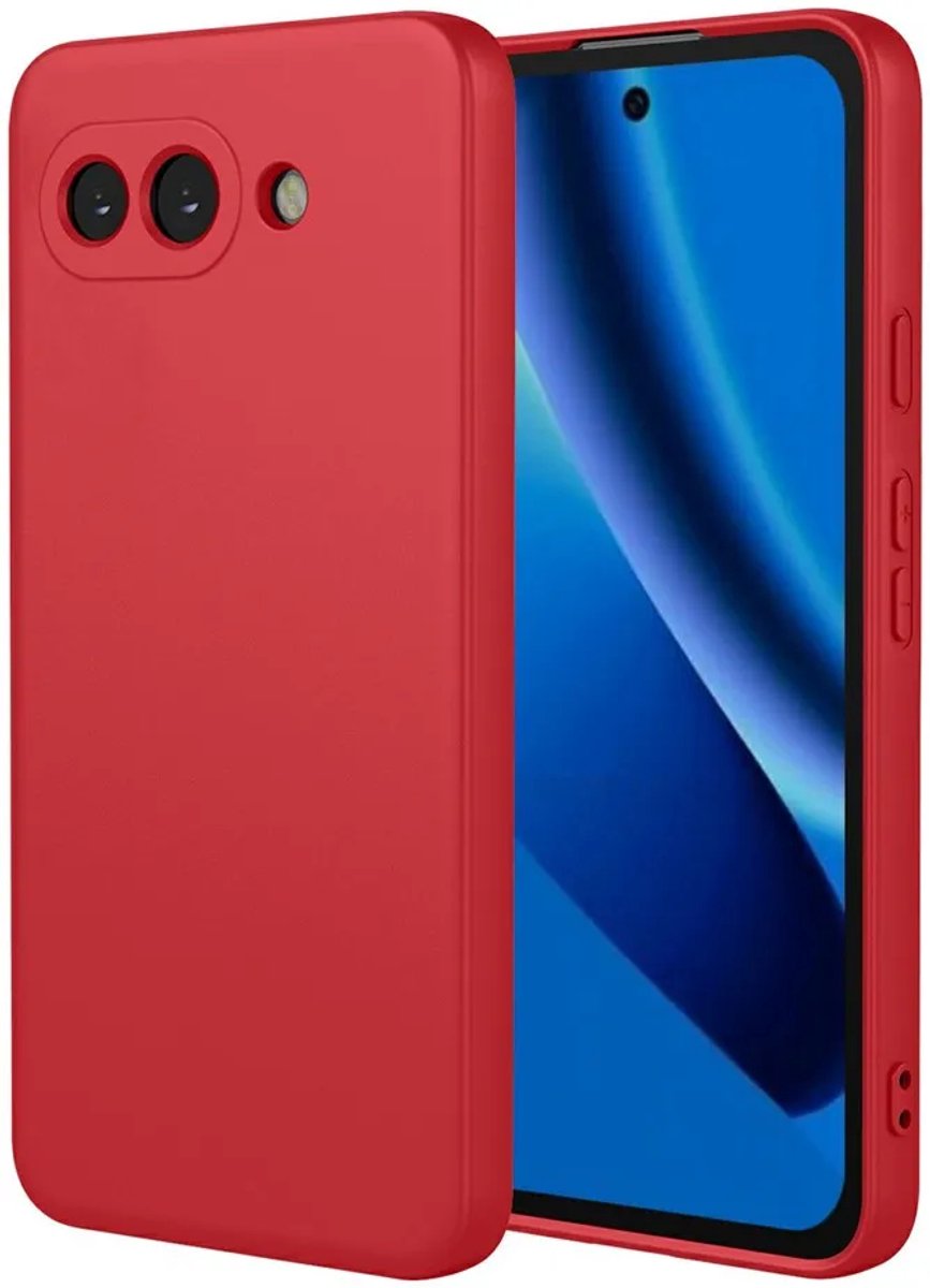 Hoesje geschikt voor Google Pixel 10a - Phonesta Soft Silk Silicone Back Cover - Rood
