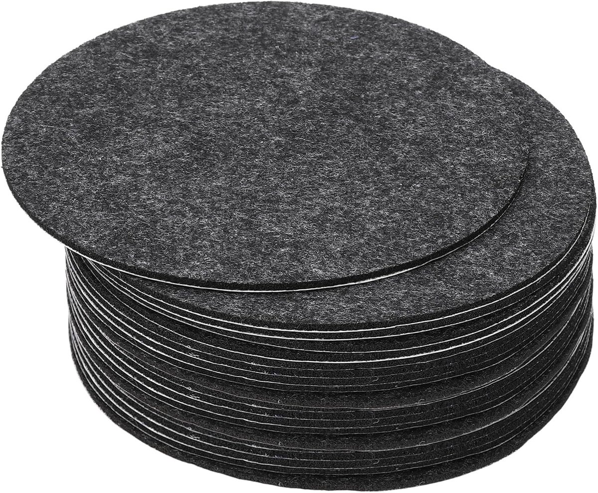 5.5 Inch Diameter Lamp Base Felt - 20pcs 2mm Thickness Round Soft Glue Non-Slip Anti-Scratch Back Felt voor Lampen - Meubels - DIY Craft - Donkergrijs