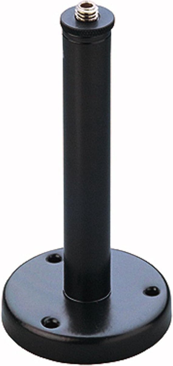 Tafelflens - Microfoonhouder - Stabiele Bevestiging - Gepoedercoat Staal - 15 cm Hoogte - Zwart