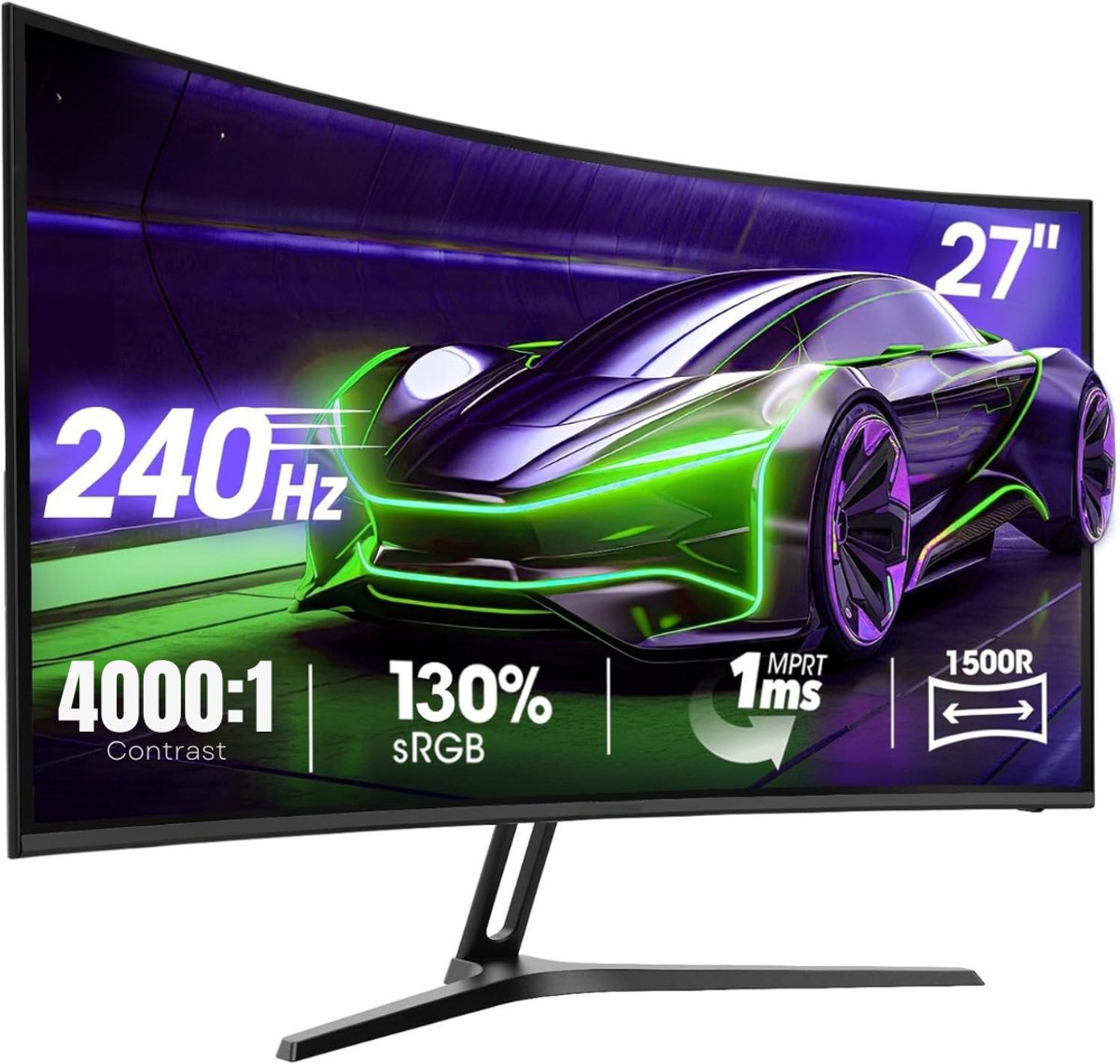 Quvo® Gaming Monitor 240hz - Gaming Monitor -Zwart - ‎‎20cm x 62cm x 46cm; 3.5 kg