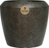 Vyveo - Bloempot Liora - 44x40 - Goud metallic - Bloempot voor binnen en buiten - Lichtgewicht - Breukbestendig - Vorstbestendig - UV-bestendig