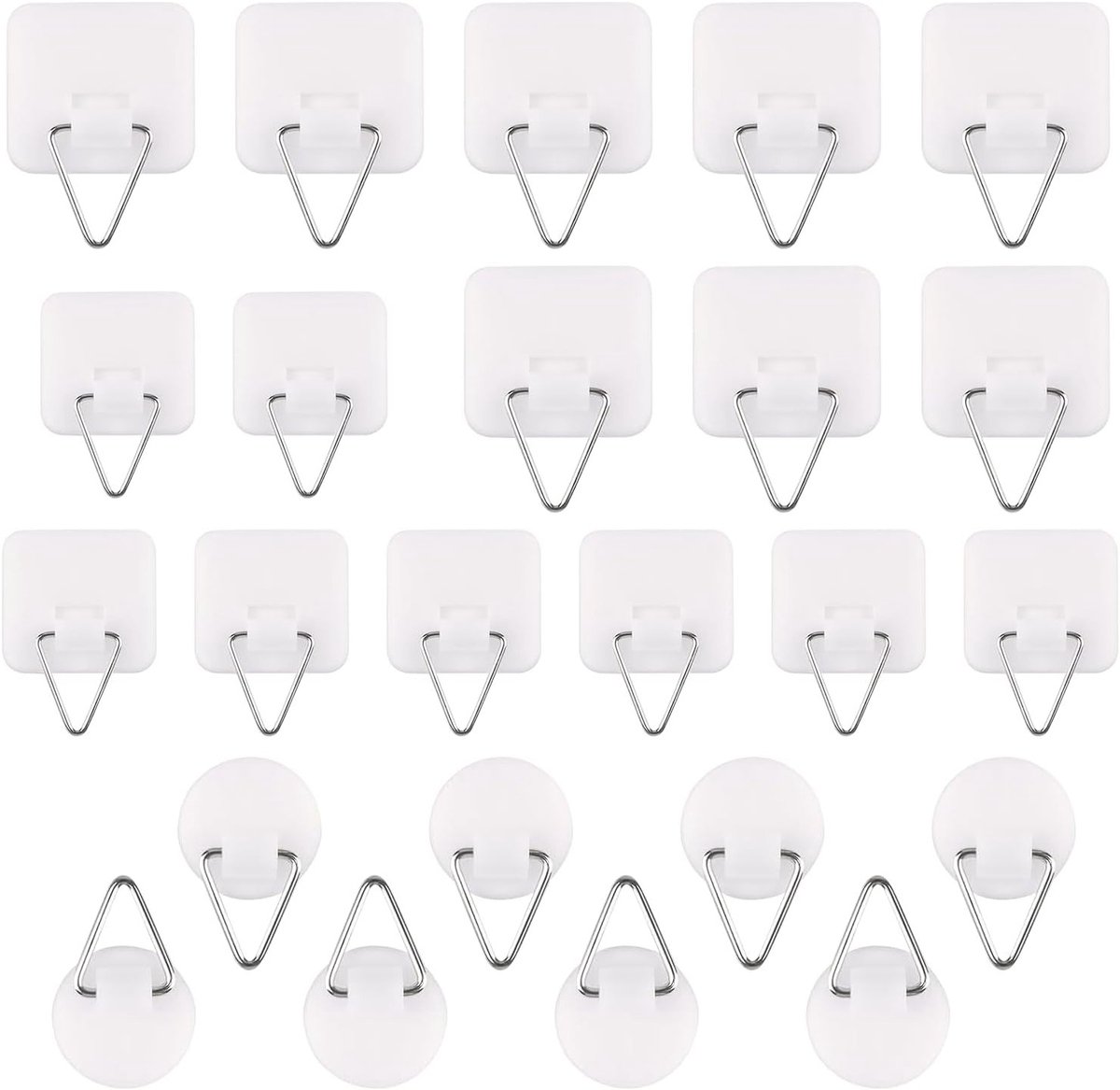 24 Stuks Onzichtbare Fotohaakjes zonder Spijkers, Zelfklevende Hangers voor Wanddecoratie in Badkamer en Keuken