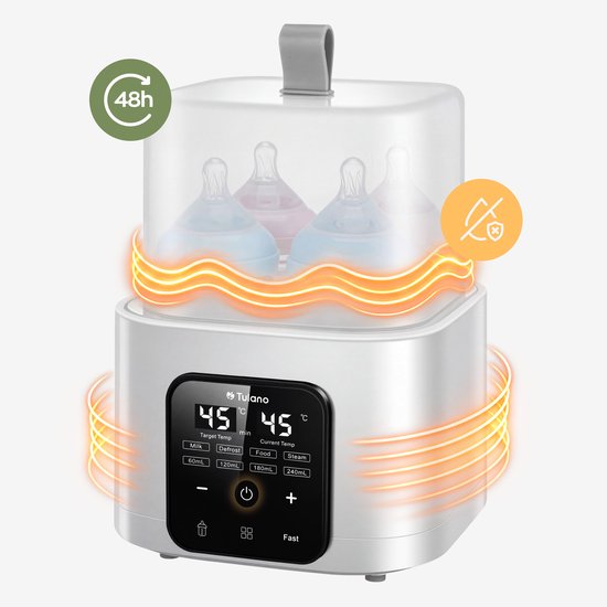 Tulano Ellie 55 Flessenwarmer - Baby Flesverwarmer en Sterilisator 8-in-1 - Wit van Tulano — afbeelding 3